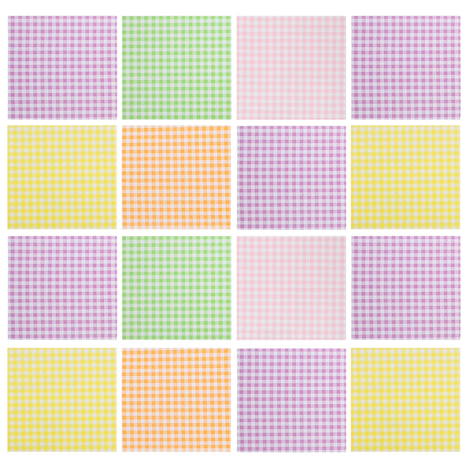 

100Pcs Colorful Greaseproof Paper Non-Stick Baking Liners Oil Proof Wrappers for Cakes Sandwiches and Food Basket Lining