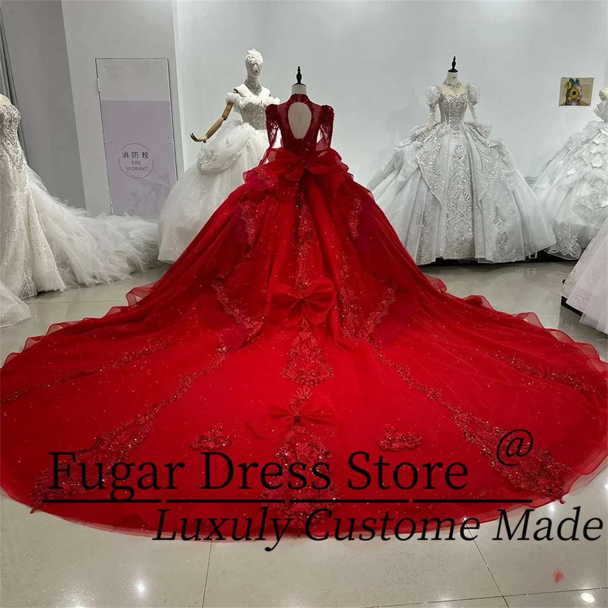Customized Gorgeous Quinceanera Dresses Fashion High Neck Vestidos De Novia Lace Princess Ball Gown Vestidos De 15 Anos 24 image 2