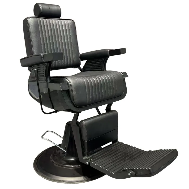 High-end, men's oil head chair, barber shop hair chair, hair salon special reclining shaving and shaving hair chair