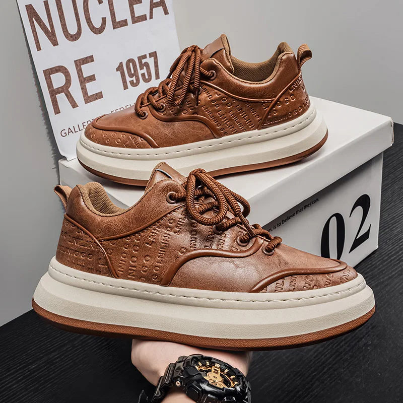 

Мужская обувь, модная повседневная обувь из искусственной кожи, дышащие осенние удобные лоферы на шнуровке, уличные оксфорды, мужские кроссовки