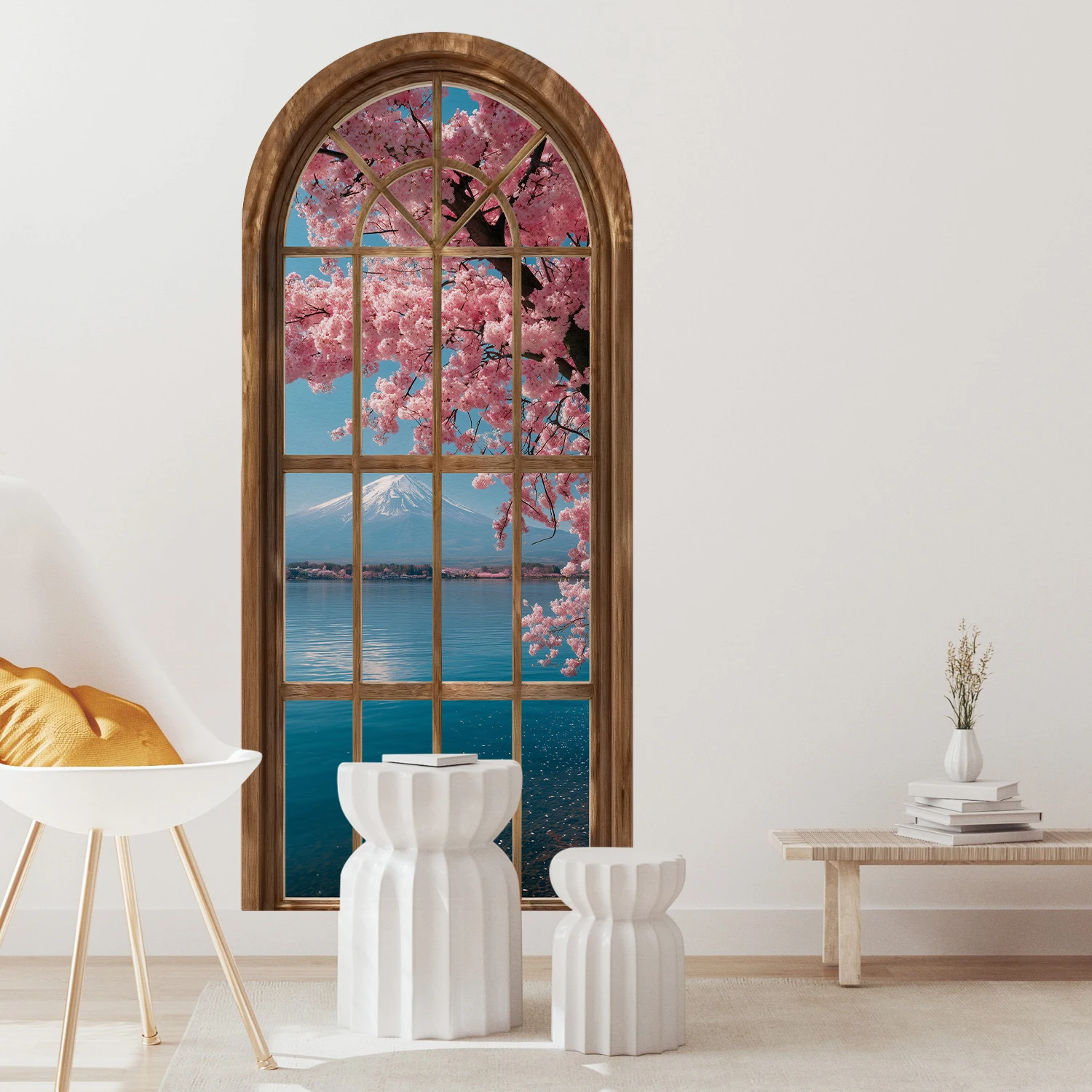 

Arched window wall stickers for various scenic scenes, self-adhesive stickers for living room, bedroom and interior decoration