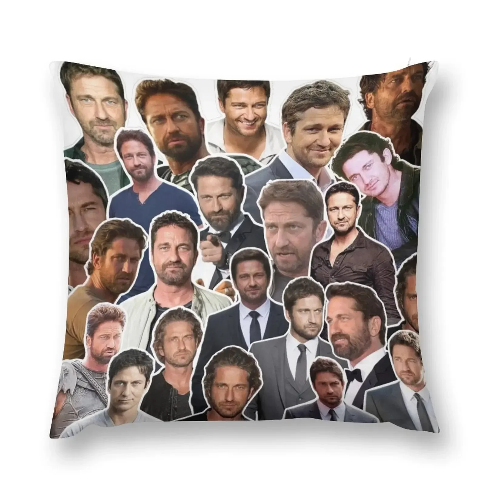 gerard butler photo collage Throw Pillow Custom Cushion pillowcases for sofa cushions Pillowcases Cushion Covers Sofa pillow