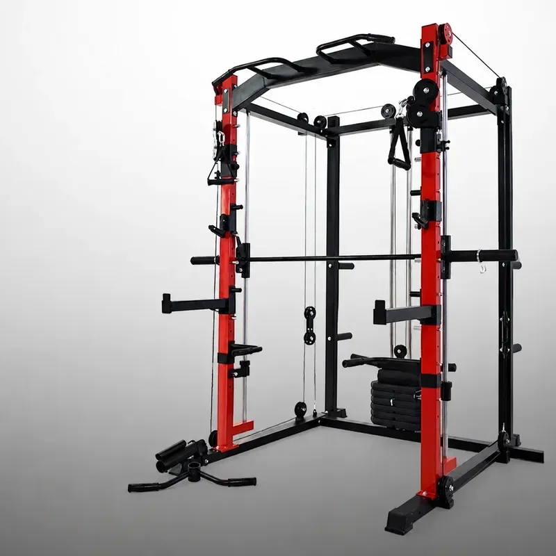 Smith Machine Squat Rack Multifunctional Gantry Rack Home Commercial Bench Press Barbell Comprehensive Trainer Fitness