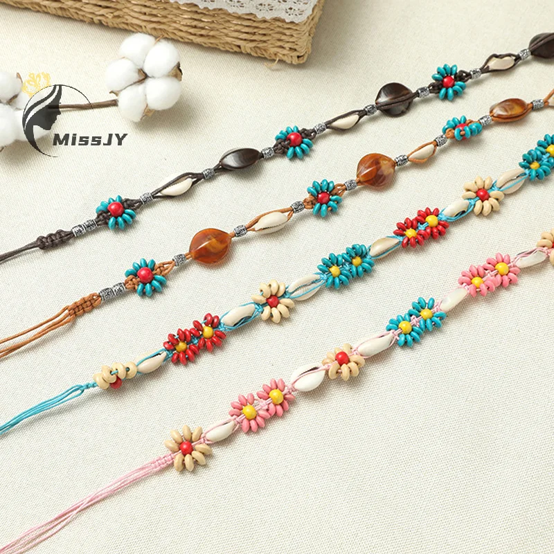 สไตล์โบฮีเมียนทอเชือกเอวสไตล์ชาติพันธุ์ลูกปัดเข็มขัดผู้หญิงสบายๆสไตล์เชือกเอวเสื้อผ้าอุปกรณ์เสริมของขวัญ