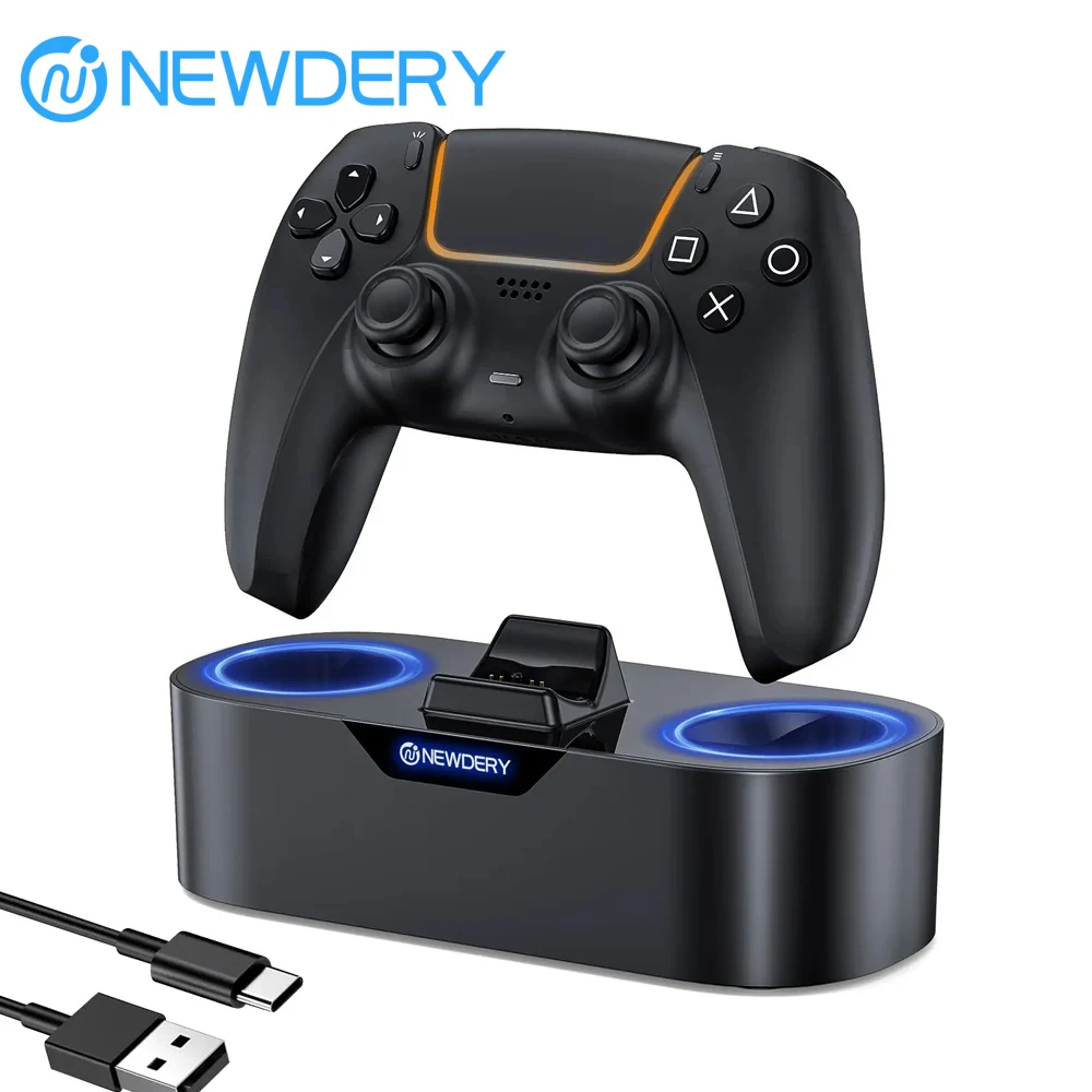 Estación de carga de controlador inalámbrico PS5 para controladores PlayStation 5 y controladores DualSense Edge soporte de carga rápida