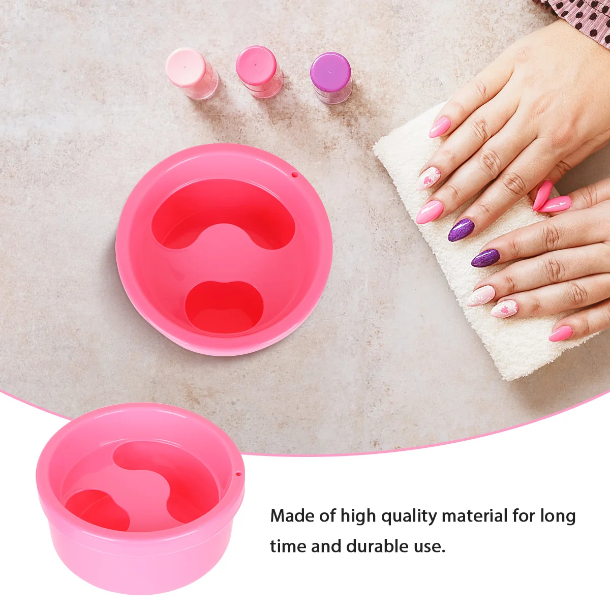 ชุดอุปกรณ์แช่เล็บ 4 ชิ้น สำหรับทำเล็บ บำรุงมือ ทนทาน ใช้สำหรับถอดเล็บปลอม ทำความสะอาดหนังกำพร้า ใช้ได้ทั้งที่บ้านและร้านทำเล็บ