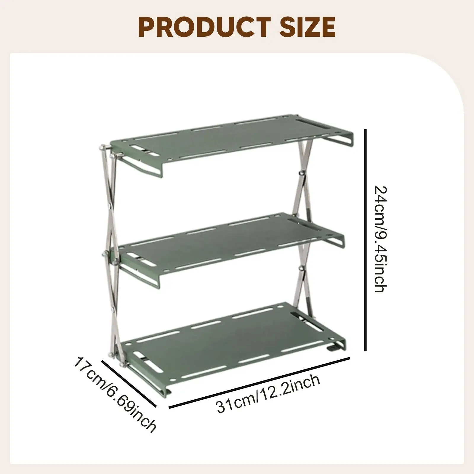 Estantes de almacenamiento Estante para plantas de 3 niveles Incluye bolsa de transporte Mesa de almacenamiento Estantes organizadores ajustables para barbacoas en el hogar