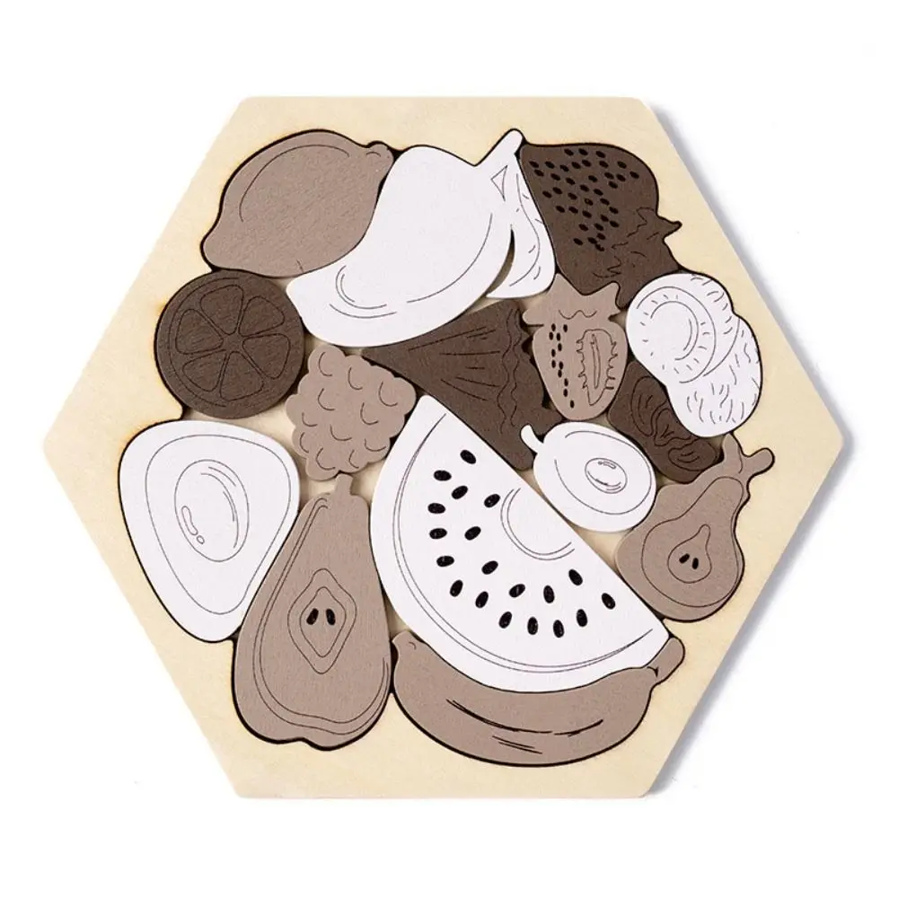 Rompecabezas de Madera de Dinosaurios, Animales de Granja, Decoración del Hogar, Frutas, Animales del Bosque, Rompecabezas Irregular Único para Ensamblar