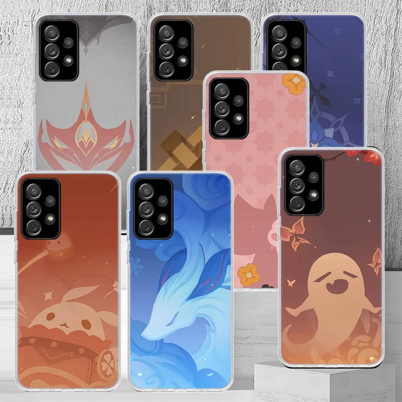 Game Genshin Impact Phone Case Fundas For Samsung Galaxy A51 A50S A71 A70 A41 A40 A31 A30S A21S A20E A11 A10S A01 A6 A7 A8 A9 Pl