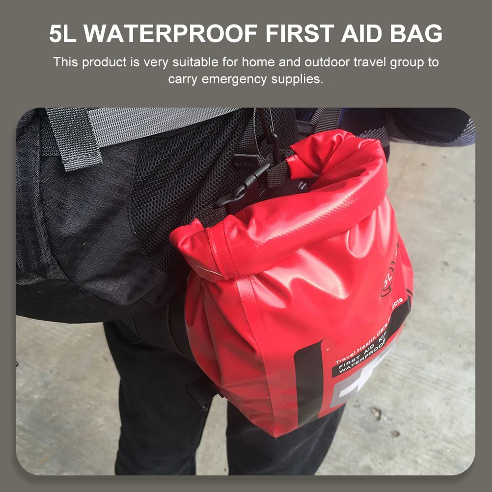 

Водонепроницаемая сумка 5л, сухая сумка для оказания первой помощи, портативный медицинский набор для путешествий, кемпинга, пешего туризма, рафтинга, водонепроницаемость на открытом воздухе