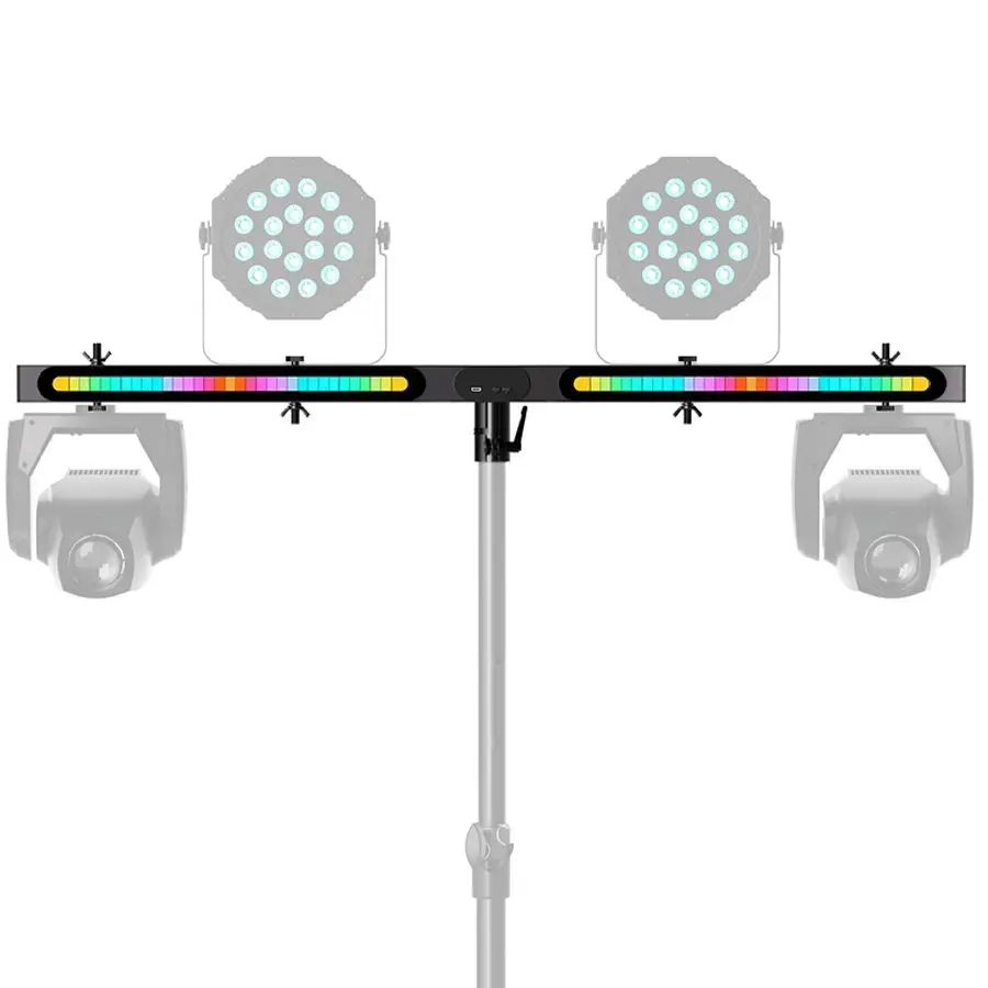 

Light TBar Extension Cross Bar, 39.3 Inch 12 in 1 Rechargeable DJ Lighting for Par Can Strobe Light, for Stages, Banquet, Party,