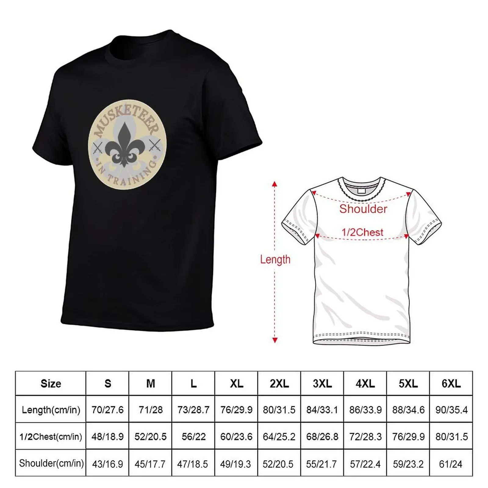 Musketeer In Training T-Shirt t shirts for man cotton soft essential t shirt t shirts for man slim fit T-Shirt