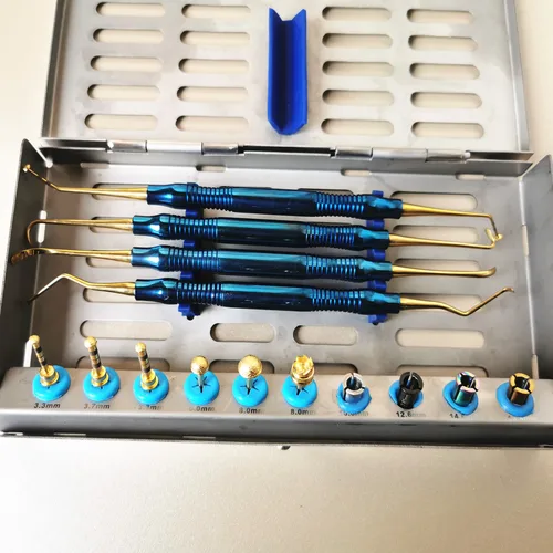 Imagen 2 del producto Juego completo de herramientas quirúrgicas, Kit avanzado de senos nasales, taladros para implantes dentales, tapones, elevación de senos nasales, instrumentos manuales