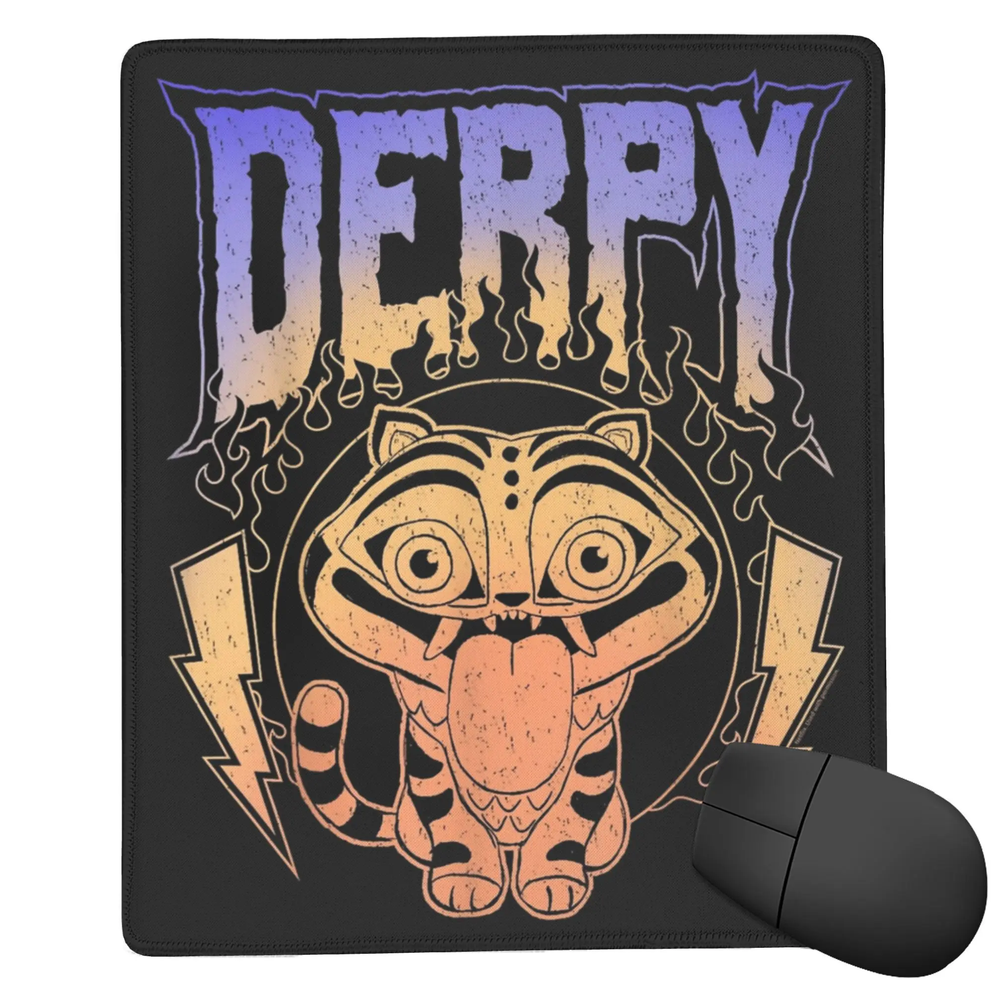 

Derpy Tiger KPop Demon Hunters Gaming Mouse Pad Keyboard Mouse Mat Rubber Mousepad for Computer