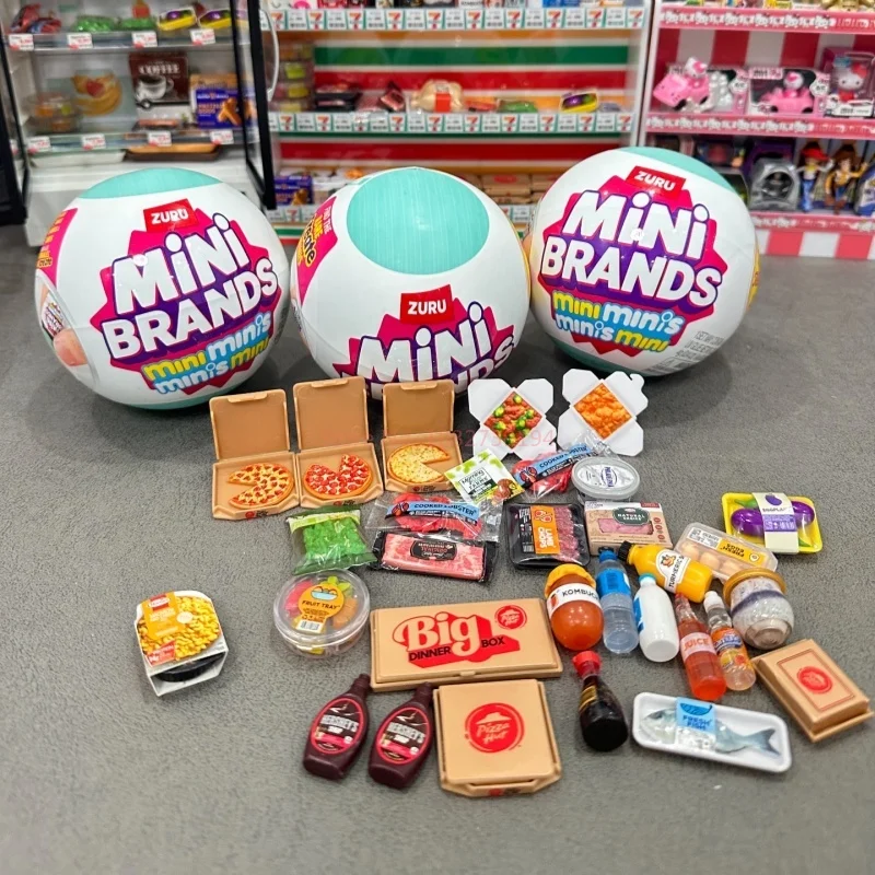 Zestaw Miniaturowych Zabawek Zuru Mini Brands: Niespodzianka z Lalką, Mini Lodówka, Miniaturki Gourmet, Miniaturowa Scena z Jedzeniem, Zestaw Zabawek Imitujących Realizm, Prezent