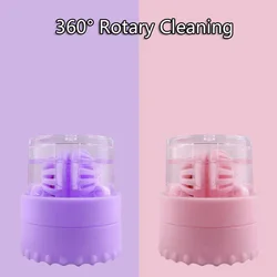 1PC Manually Rotatable Contact Lens Cleaner Case Portable Travel Contact Lens Cleaning Plastic Container Storage Holder Tools