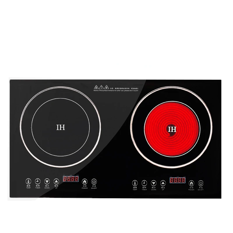 

Double headed induction cooker embedded household electric ceramic stove, high-power dual stove, double eyed desktop integrated