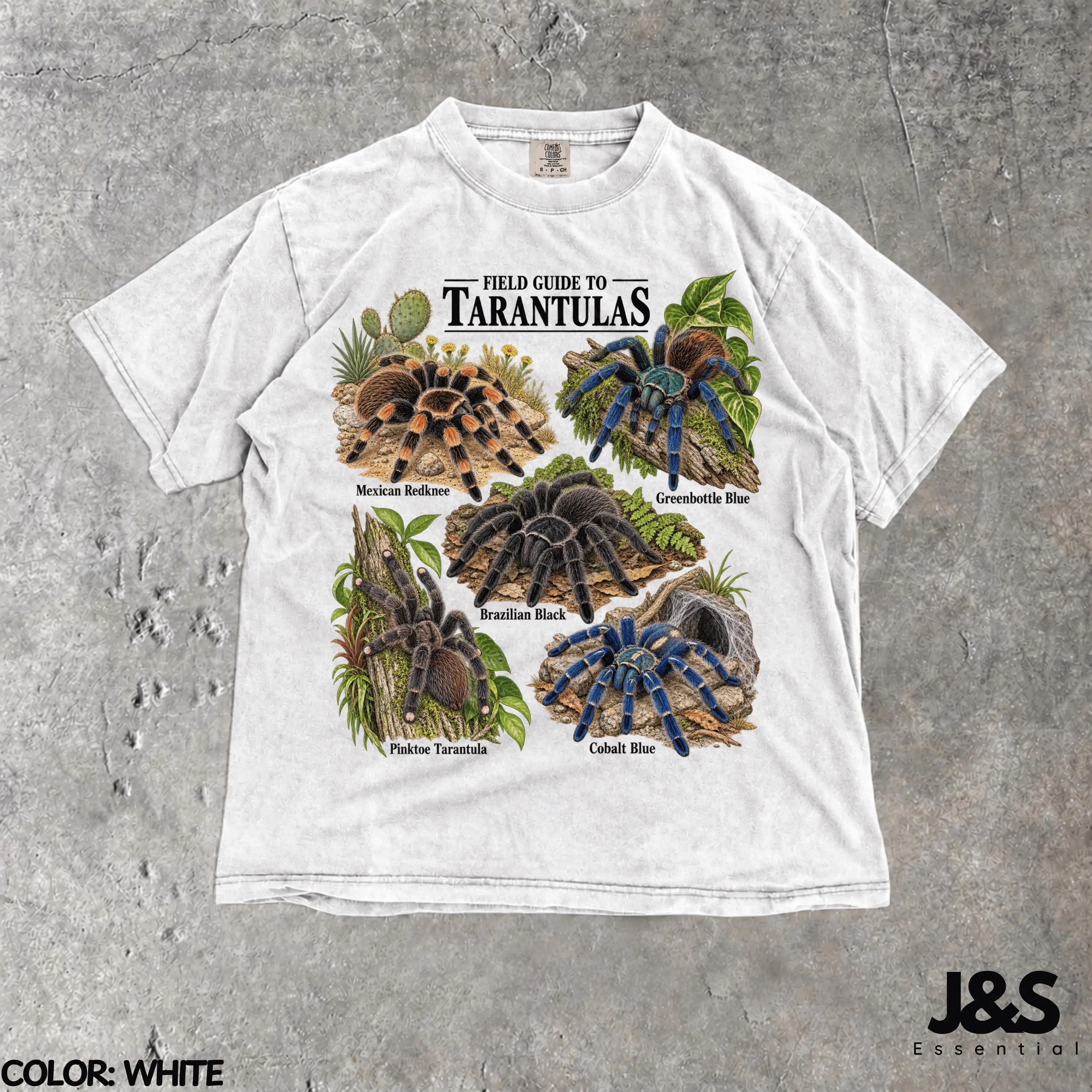 Field Guide To Tarantulas Tshirt, Vintage Tarantula Species Graphic Tee, Retro Spider Identification Shirt, Arachnid Lover