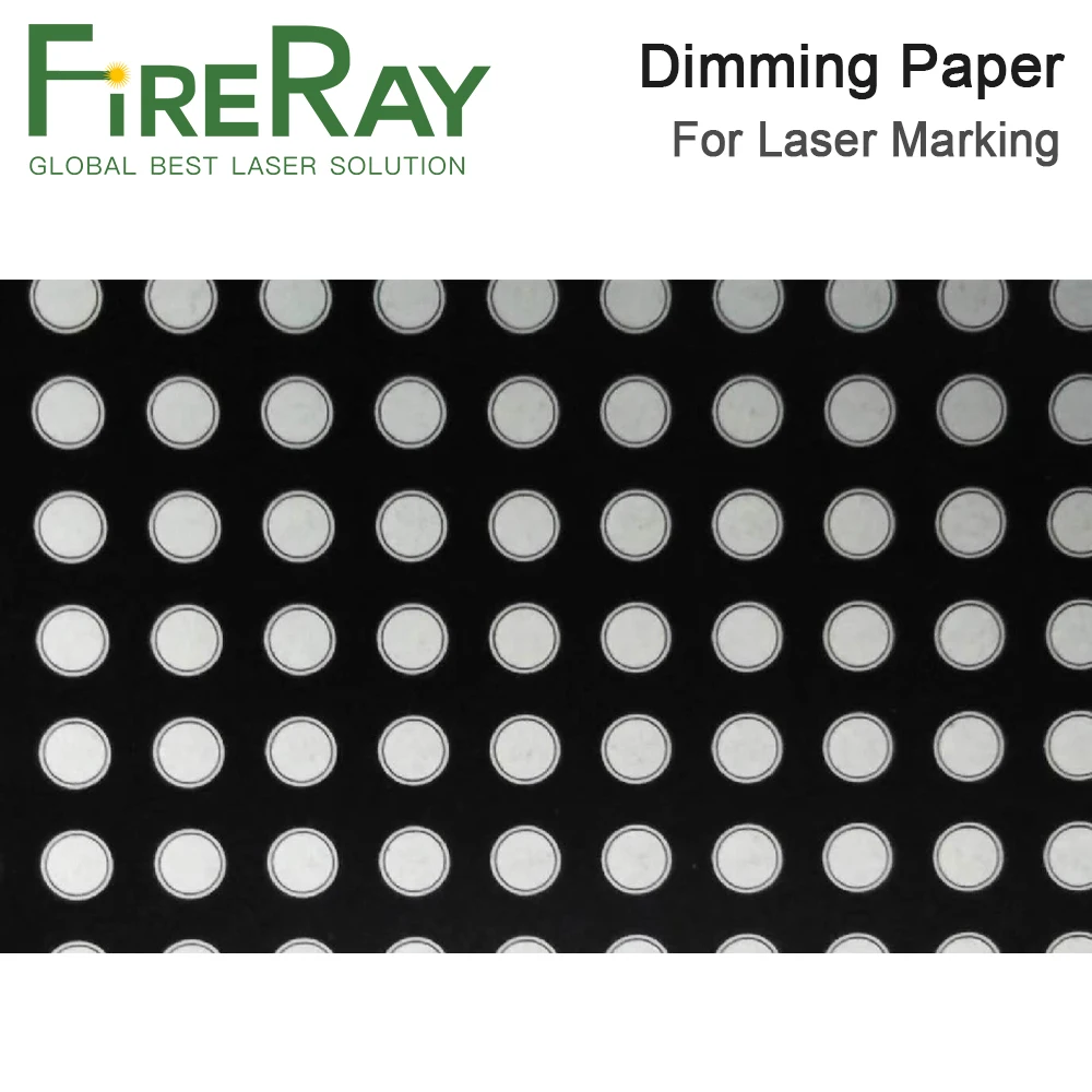 FireRay 30 ชิ้น/ล็อต Double Faced Dimming กระดาษเลเซอร์เส้นทางปรับสําหรับ YAG เลเซอร์เครื่องหมายเครื่อง