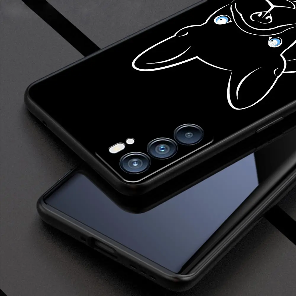 French Bulldog Case For Oppo Find X6 Pro X5 A54 A53 A52 A9 2020 A15 A95 A17 A16 A76 A74 A57 Reno7 Reno6 Pro Plus 5G Black Cover