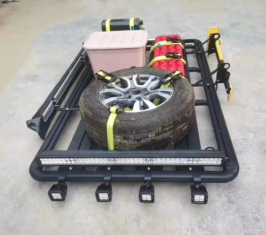 

Багажник на крышу автомобиля для внедорожников 4x4, аксессуары для Ford Everest, алюминиевый багажник на крышу