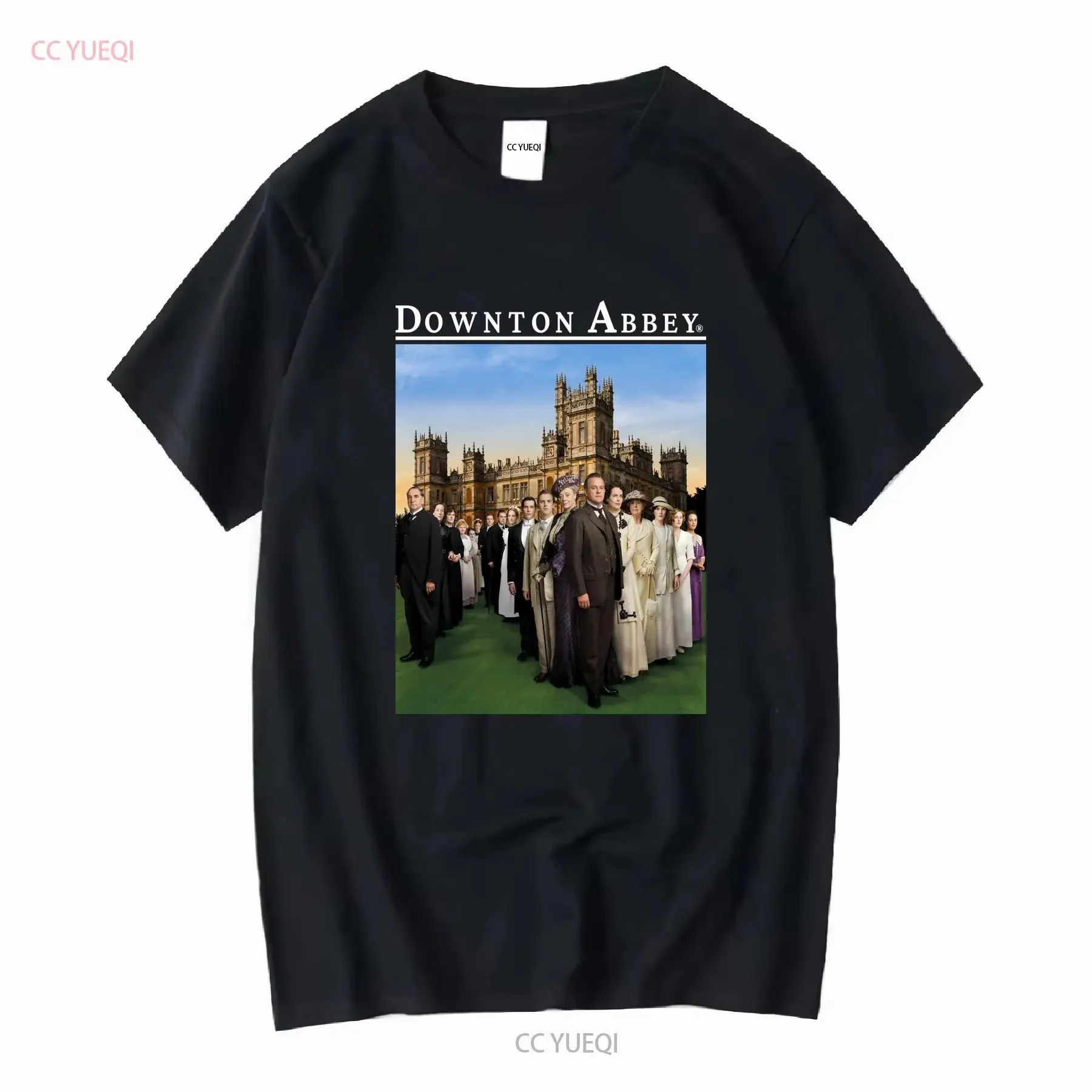 Downton Abbey PBS Merch TV Show Cast Black T Shirt Sz M vintage Washed Stylish graphic homme designer clothes