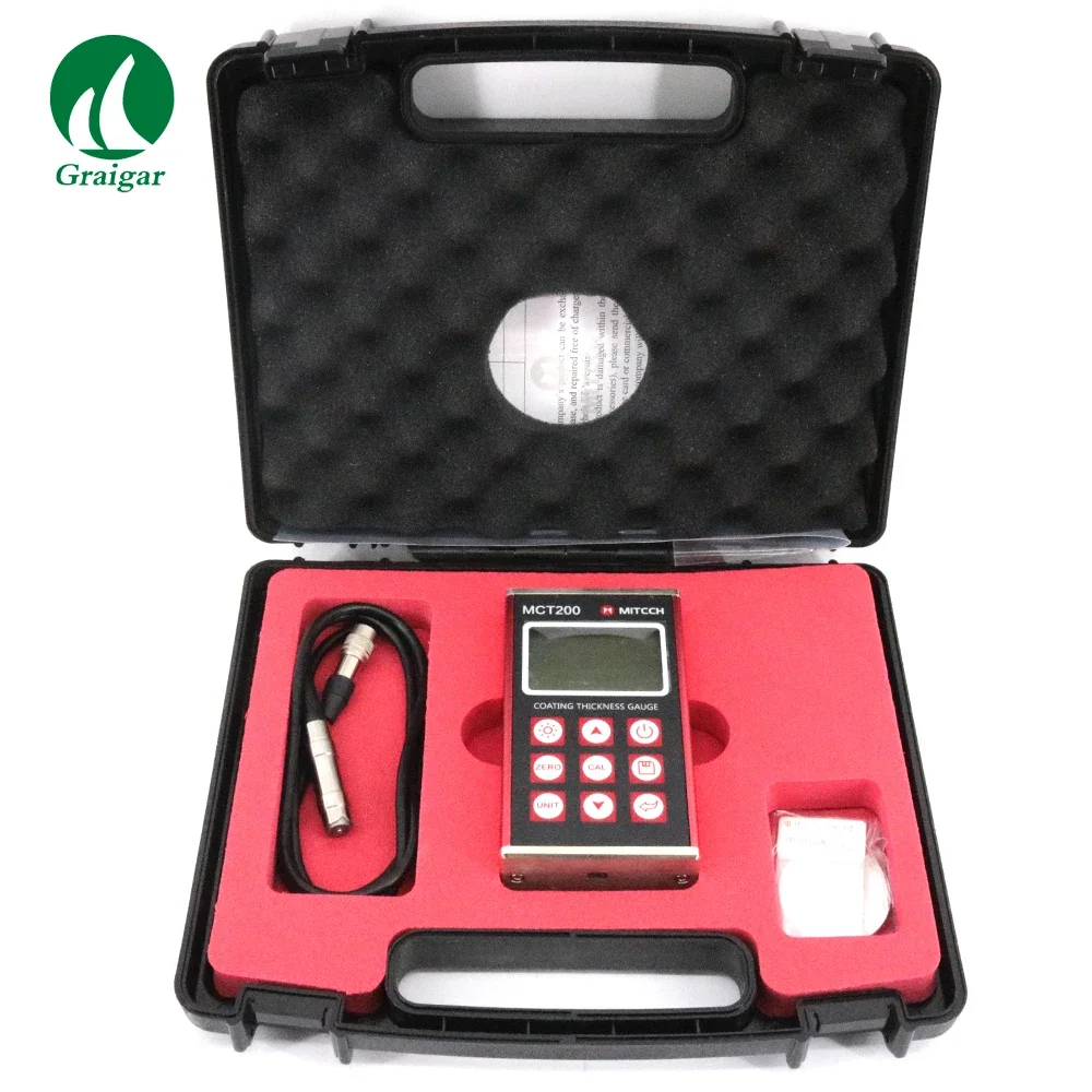 2026 MCT200 Digital High Accuracy Plastic Ultrasonic Coating Thickness Gauge (0-1250um) with F1/N1 Probe Painting Thickness Mete