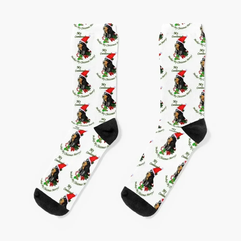 

Black and Tan Coonhound Christmas Gifts Socks anime happy warm winter shoes Socks Man Women's