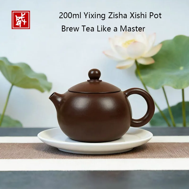 

200mlHot Sale Yixing Zisha Teapot Handmade Original Ore Purple Clay Chinese Traditional Tea Pot Kung Fu Tea Set Home Office Dri