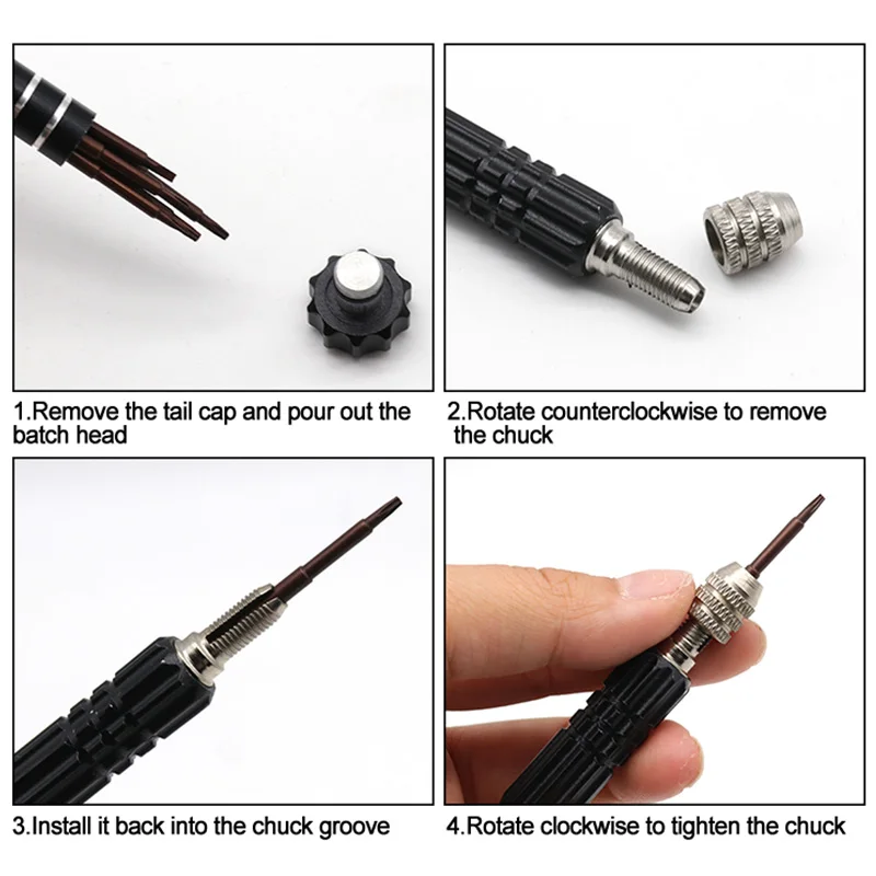 Juego de cabezales de destornillador de desmontaje 5 en 1, Kit de herramientas de reparación de teléfonos móviles, juego completo de destornilladores para reparación electrónica