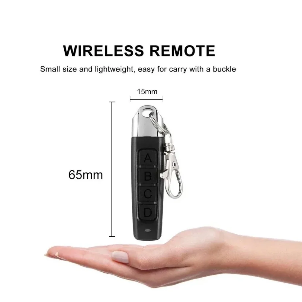 Control Remoto Inalámbrico de 433 MHz para Copiar Códigos, Abridor de Puerta de Garaje de Plástico, Clonación de Códigos, Llave de Coche, Control Remoto de 4 Canales