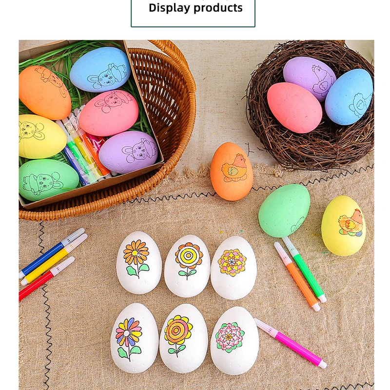 DIY Painting Easter Eggs with Paint Pen Easter Eggs Painting Kit Easter Egg Coloring Craft Kit for Easter Theme Party