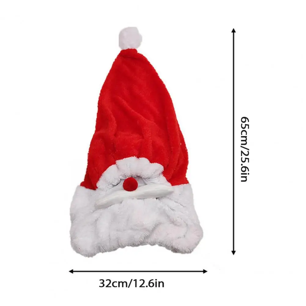 Christmas Santa Motorcycle Helmet Cover, Plush Santa Claus Hat for Helmet Decoration, Xmas Holiday Helmet Accessories 6