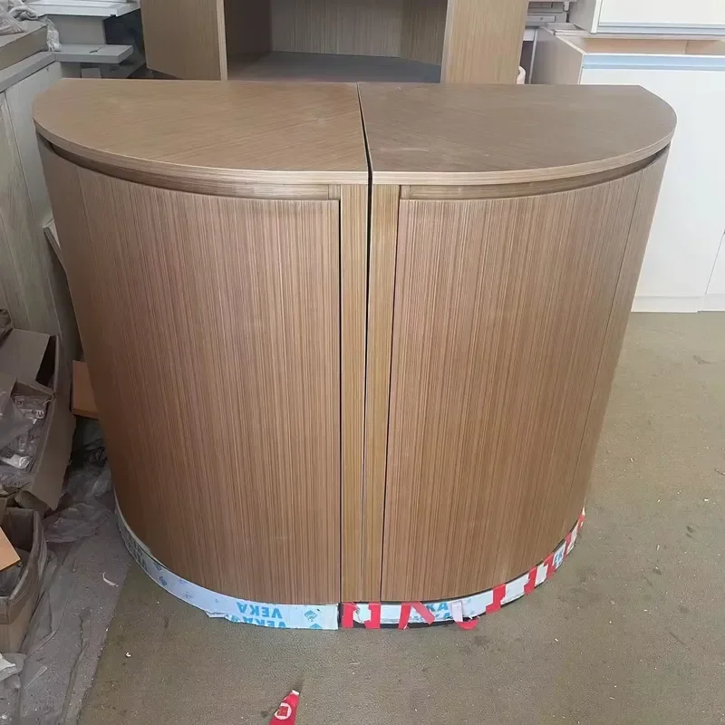 Custom Curved Corner Cabinet for Living Room New Furniture Design