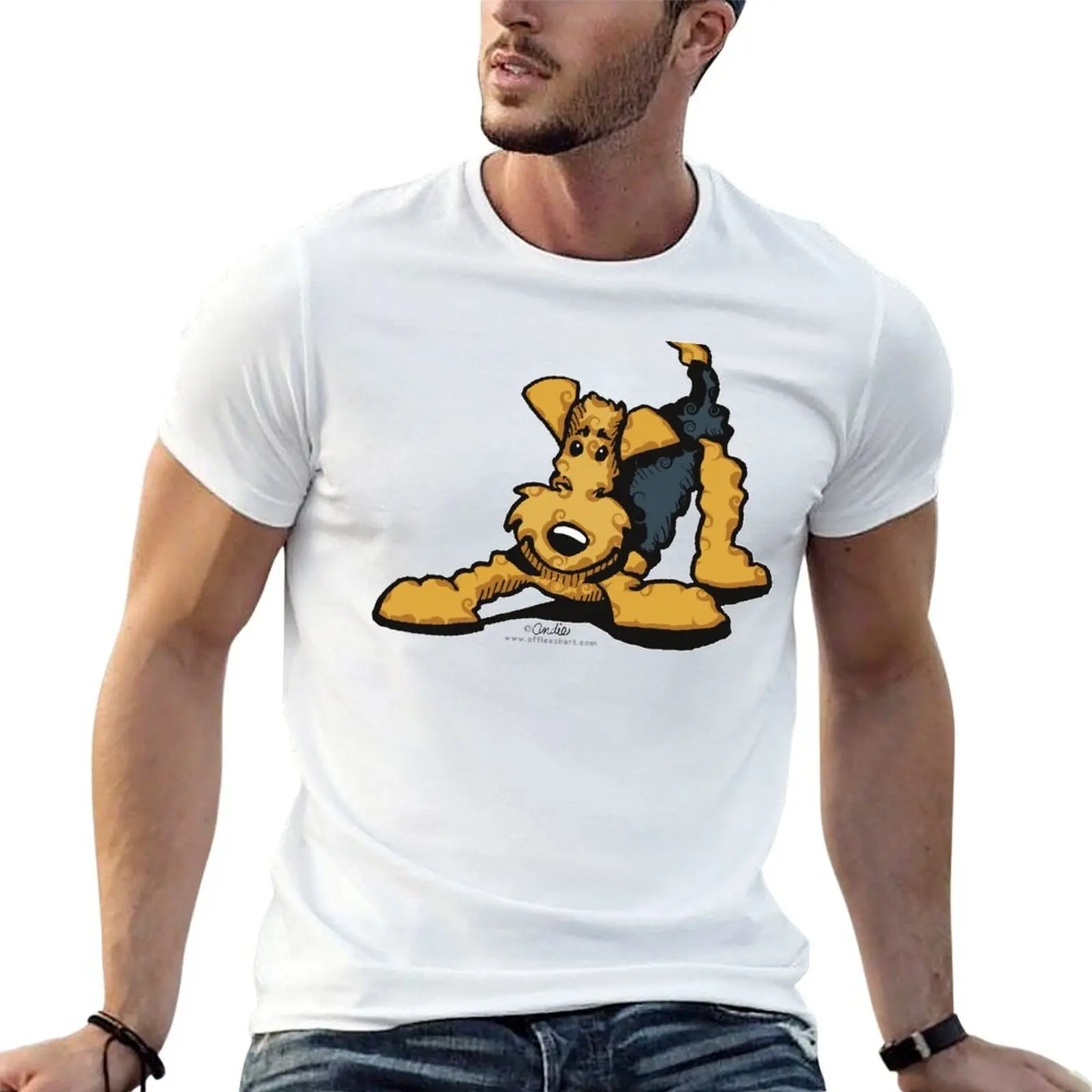 

Airedale @ Play T-Shirt t shirts for man pack cotton man t shirt luxury T-Shirt