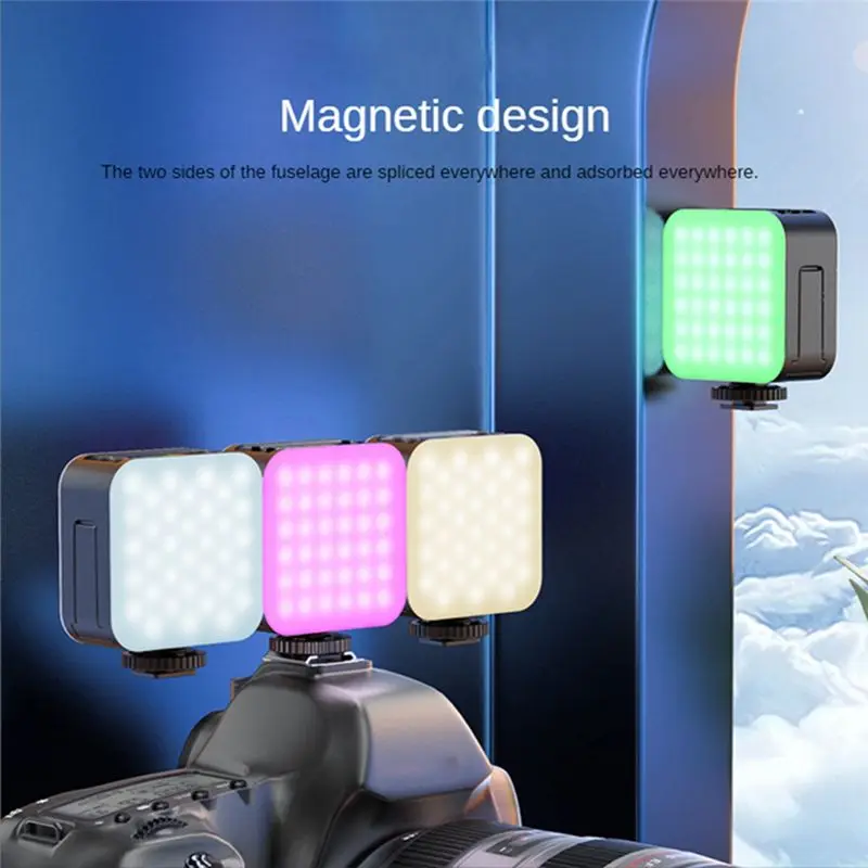 

Светодиодный видеосвет M05K RGB с двойной полноцветной подсветкой, 2500K-9000K, 350LUX, магнитный мини-осветитель с аккумулятором 2000 мАч и портом Type-C
