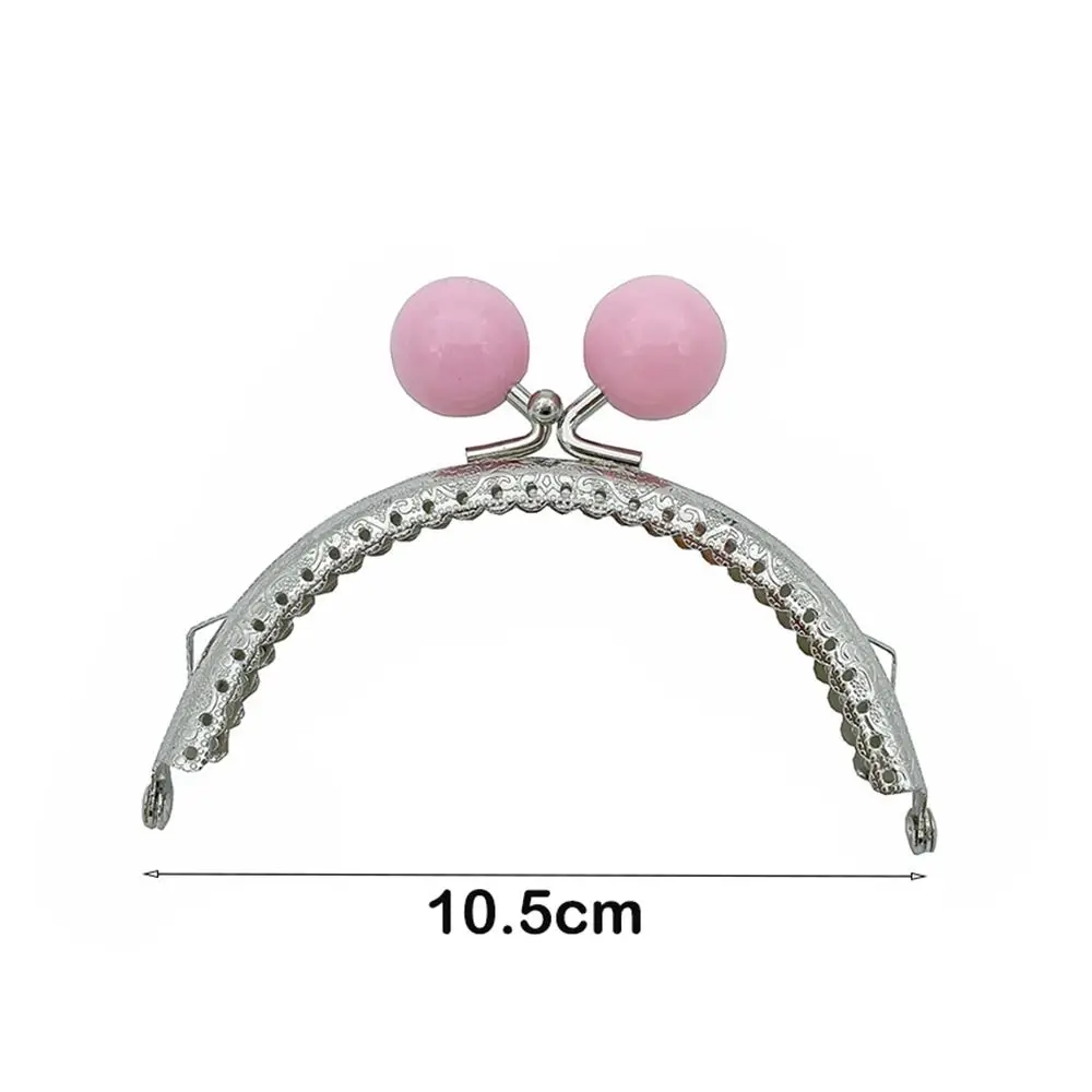 8.5/10.5cm Candy Color Beads Silver Metal Purse Frame Handle for Clutch Bag Handbag Accessories Making Kiss Clasp Lock