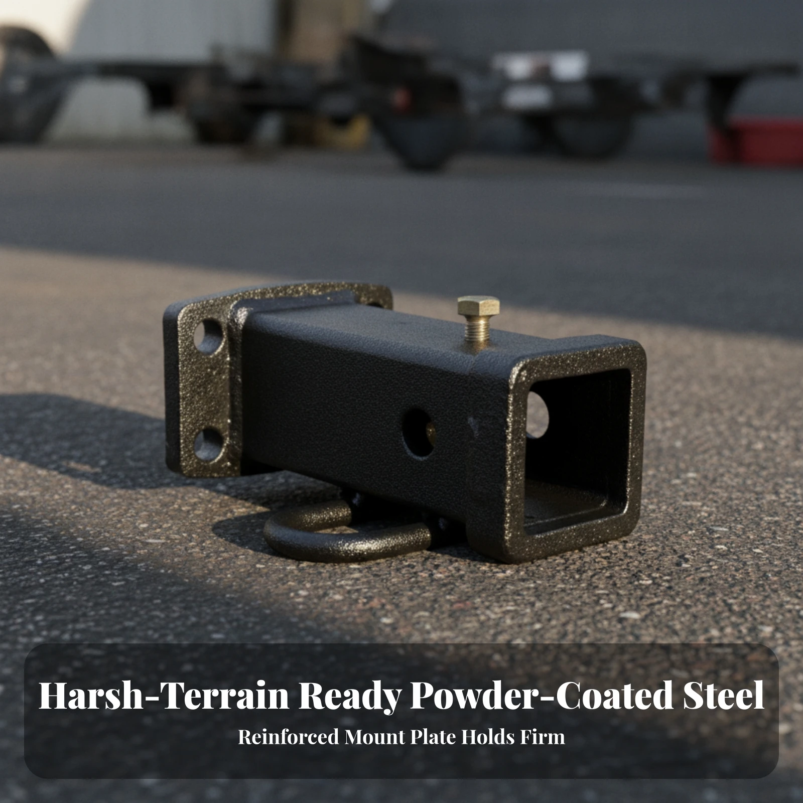 Trailer Hitch Receiver Adapter Rust-Resistant Hitch Receiver with Safety Chain Loop Hardware Reinforced Long-Lasting