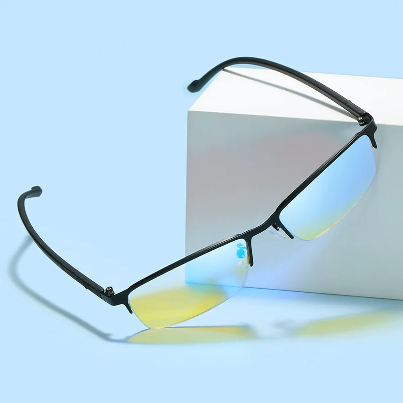 VCKA Glasses For People With Red-green Colorblindness Daltonism And Color Weakness Alloy Half Frame Two-sided Coating Lenses