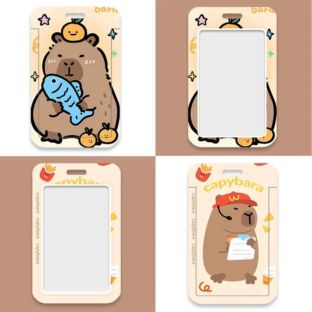 High Quality Multifunctional Card Holder Plastic Capybara Card Case ID Badge Holder School Office