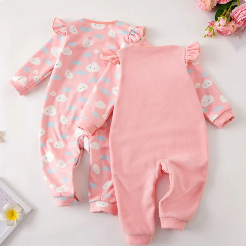 Autumn Winter Newborn Girls Boys Romper Cartoon Long Sleeve Jumpsuit Infant Climbing Bodysuits Fashion Baby Crawling Clothes