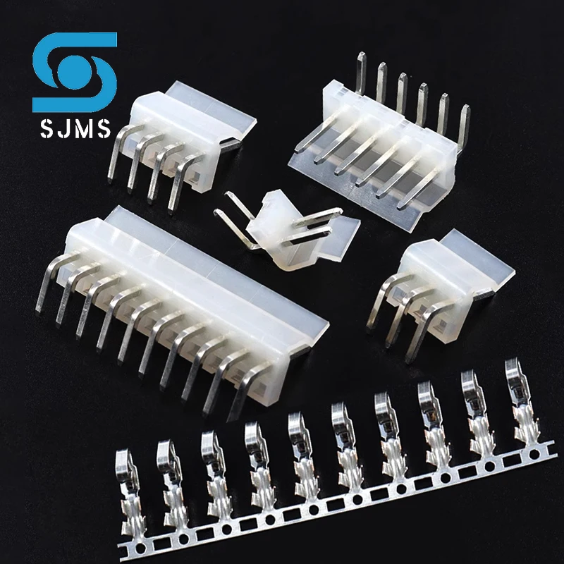 10sets CH3.96 2/3/4/5/6/7/8/9/10 pin connector 3.96MM PITCH Curved Needle Seat + Housing + terminal ch3.96-2p/3p/4p/5pin Holders