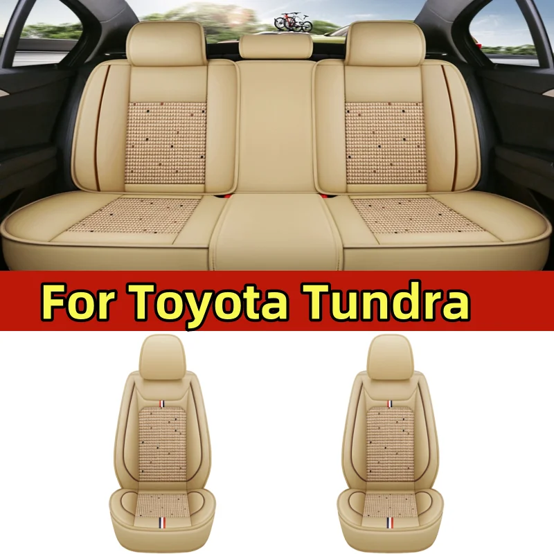 

Чехол на автомобильное сиденье Toyota Tundra, водонепроницаемый, из искусственной кожи, мягкий и удобный, полный комплект 5-местных полностью завернутых чехлов на сиденья