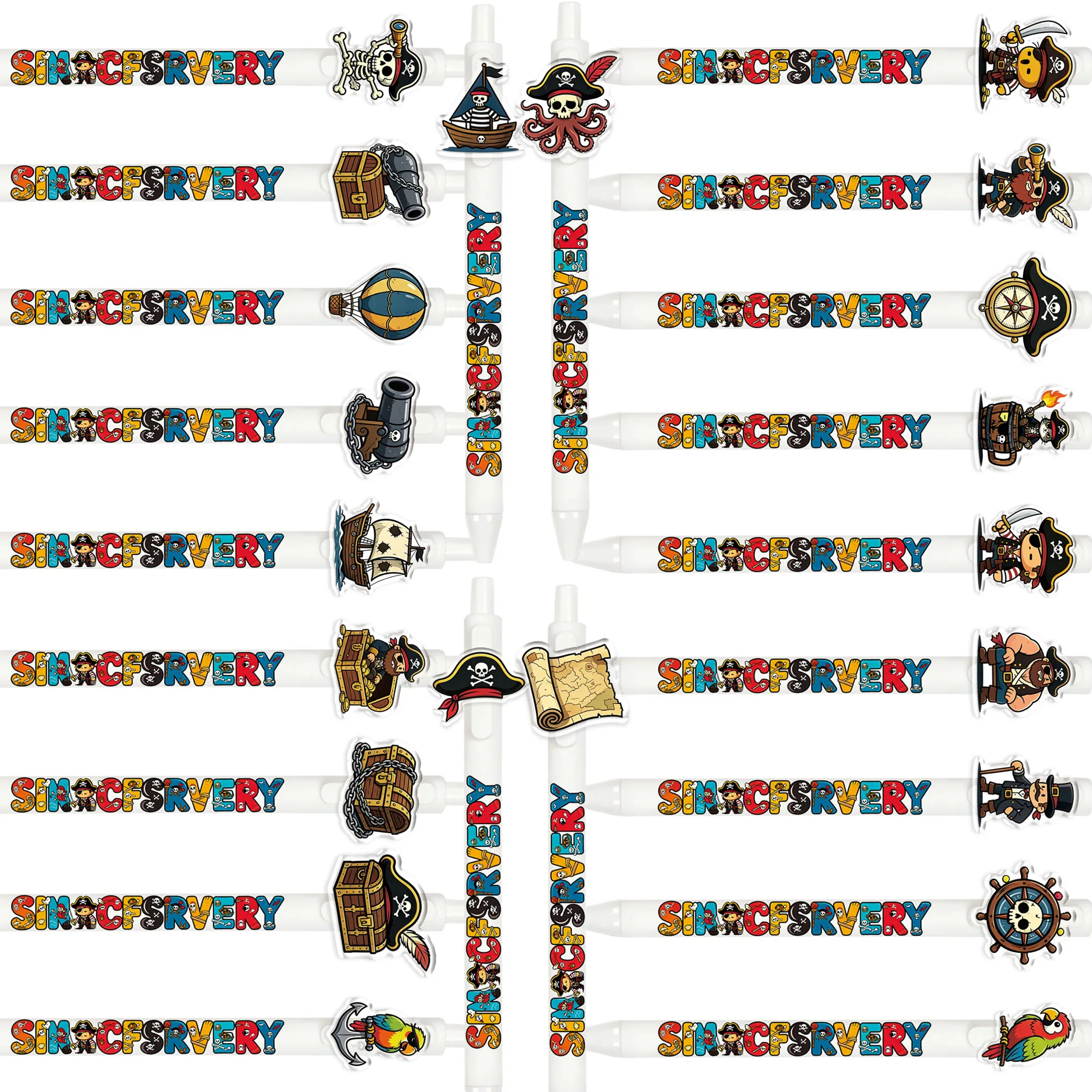 

11 pieces / 22 pieces retro skull pirate ballpoint pens. Pirate flag skull pattern push-button pens. Writing signature pens.