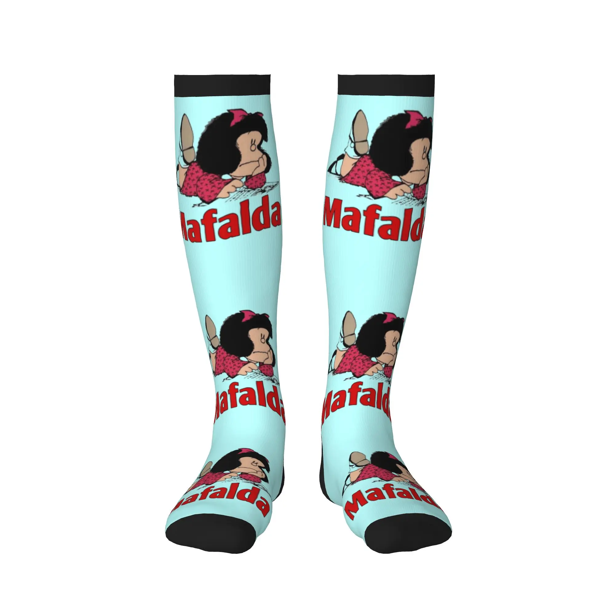Mafalda Manga Dress Socks Men's Women's Warm Funny Novelty Argentina Cartoon Sports Compression Socks