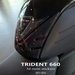 Trident 660 Sticker 2023 Motorcycle Tank Pad Protection Sticker 3D Gel Epoxy Sticker Kit for Trident 660 Trident660 2021-
