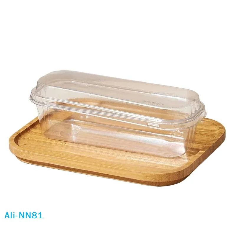 【N】50Pcs Clear Rectangle Dessert Container 280ml Rectangle Cake Container Loaf Deli Container Fruit Packaging Box