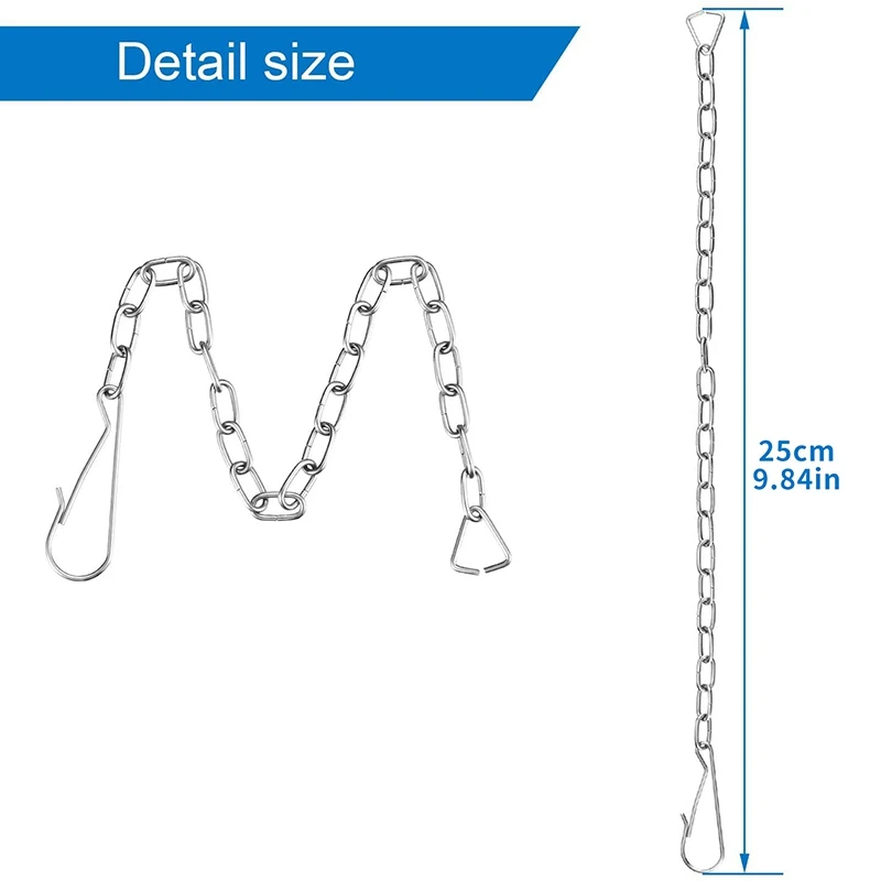 10 Pieces Toilet Handle Chain Stainless Steel Toilet Flapper Lift Chain Replacement Fits Most Toilet Flappers