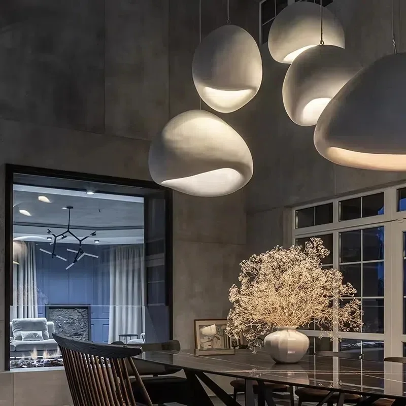 TechHPNordic Minimalist Wabi Sabi Wind LED Chandelier Pendant Light For Dining Room Bar Loft Bedroom