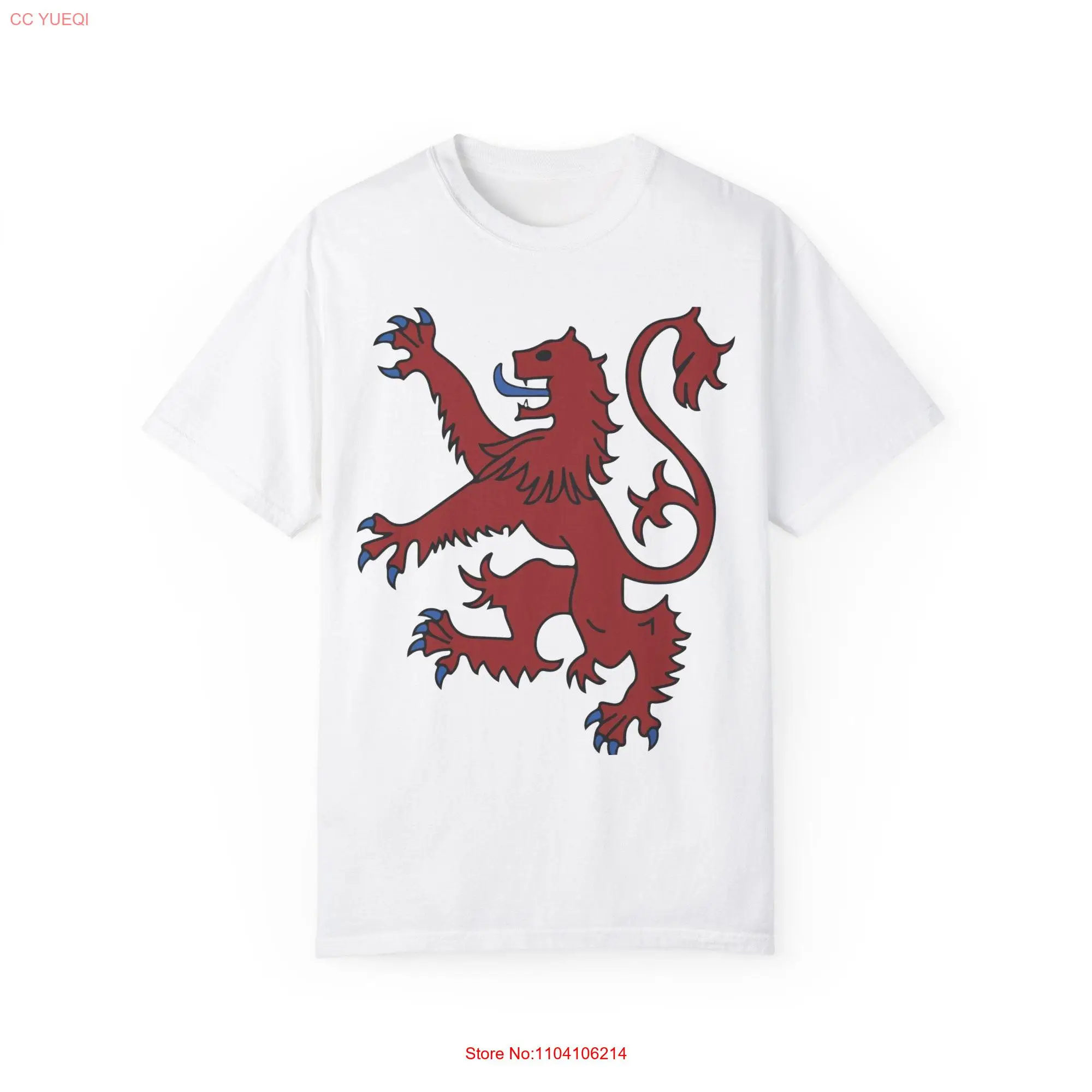 Scottish Lion premium t shirt The rampant from royal banner of arms Scotland long or short sleeves